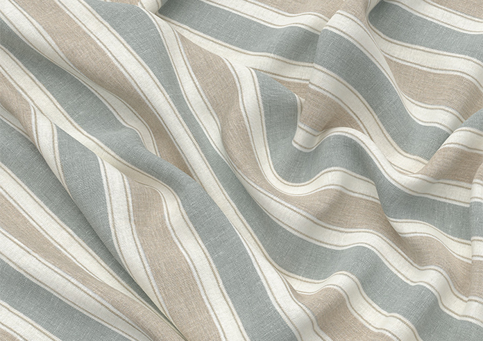 Port Laurent Stripe, Shoreline Blue - Roman Blind - Image 4